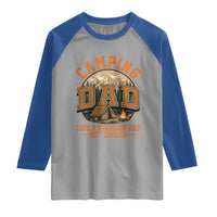 Camping Dad Like A Regular Dad But Cooler Raglan Shirt Funny Fathers Day Gift