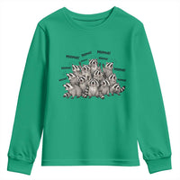 Funny Raccoon Mama Life Youth Sweatshirt Motherhood Chaos Trash Panda