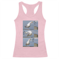 Funny Seagull Papa Racerback Tank Top Fathers Day Gift Ocean Life Dad Graphic