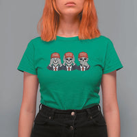 See No Crimes Hear No Truth Speak No Facts T Shirt For Women Skeleton Political Satire Graphic