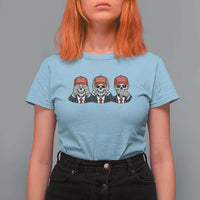 See No Crimes Hear No Truth Speak No Facts T Shirt For Women Skeleton Political Satire Graphic