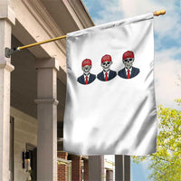 Skeleton See No Crimes Hear No Truth Garden Flag Funny Political Satire