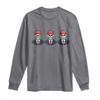 Skeleton See No Crimes Hear No Truth Long Sleeve Shirt Funny Political Satire