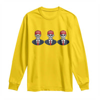 Skeleton See No Crimes Hear No Truth Long Sleeve Shirt Funny Political Satire