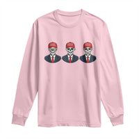 Skeleton See No Crimes Hear No Truth Long Sleeve Shirt Funny Political Satire