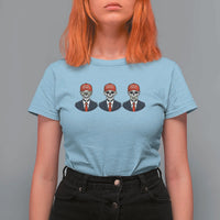 Skeleton See No Crimes Hear No Truth T Shirt For Women Funny Political Satire