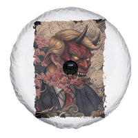 American Leader Oni Mask Japanese Ukiyoe Spare Tire Cover Political Parody Graphic