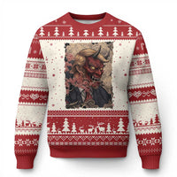 American Leader Oni Mask Japanese Ukiyoe Ugly Christmas Sweater Political Parody Graphic