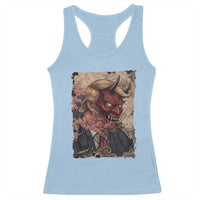 American Leader Oni Mask Japanese Ukiyoe Racerback Tank Top Political Parody Graphic