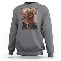 American Leader Oni Mask Japanese Ukiyoe Sweatshirt Political Parody Graphic
