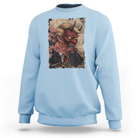 American Leader Oni Mask Japanese Ukiyoe Sweatshirt Political Parody Graphic
