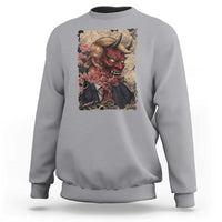 American Leader Oni Mask Japanese Ukiyoe Sweatshirt Political Parody Graphic