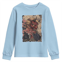 American Leader Oni Mask Japanese Ukiyoe Youth Sweatshirt Political Parody Graphic