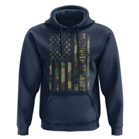 Camouflage Patriotic Dad 2026 Hoodie USA Flag New Father Announcement