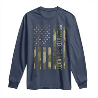 Camouflage Patriotic Dad 2026 Long Sleeve Shirt USA Flag New Father Announcement