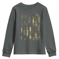 Camouflage Patriotic Dad 2026 Youth Sweatshirt USA Flag New Father Announcement