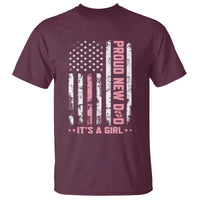 Proud New Dad Its A Girl T Shirt Patriotic First Fathers Day Gift