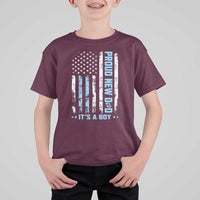 Proud New Dad Its A Boy T Shirt For Kid Patriotic First Fathers Day Gift