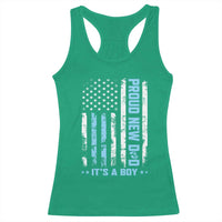 Proud New Dad Its A Boy Racerback Tank Top Patriotic First Fathers Day Gift