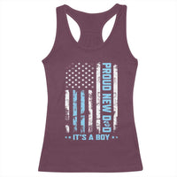 Proud New Dad Its A Boy Racerback Tank Top Patriotic First Fathers Day Gift