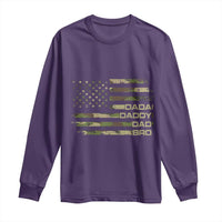 Dada Daddy Dad Bro Camo American Flag Long Sleeve Shirt Patriotic Fathers Day Gift