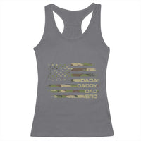 Dada Daddy Dad Bro Camo American Flag Racerback Tank Top Patriotic Fathers Day Gift
