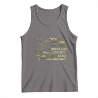 Dada Daddy Dad Bro Camo American Flag Tank Top Patriotic Fathers Day Gift
