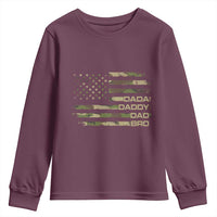 Dada Daddy Dad Bro Camo American Flag Youth Sweatshirt Patriotic Fathers Day Gift