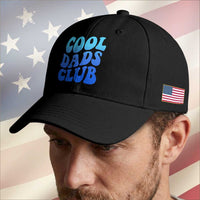 Cool Dads Club Blue Typography Baseball Cap Fathers Day Gift