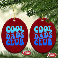 Cool Dads Club Blue Typography Ceramic Ornament Fathers Day Gift