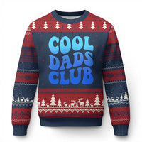 Cool Dads Club Blue Typography Ugly Christmas Sweater Fathers Day Gift