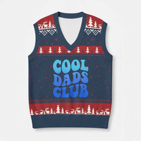 Cool Dads Club Blue Typography V-Neck Knit Sweater Vest Fathers Day Gift
