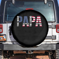 Vintage American Flag Papa The Man The Myth The Legend Spare Tire Cover Fathers Day Gift