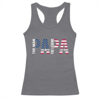 Vintage American Flag Papa The Man The Myth The Legend Racerback Tank Top Fathers Day Gift