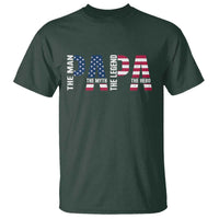 Vintage American Flag Papa The Man The Myth The Legend T Shirt Fathers Day Gift