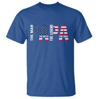 Vintage American Flag Papa The Man The Myth The Legend T Shirt Fathers Day Gift
