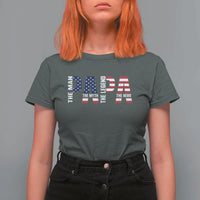 Vintage American Flag Papa The Man The Myth The Legend T Shirt For Women Fathers Day Gift