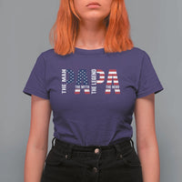 Vintage American Flag Papa The Man The Myth The Legend T Shirt For Women Fathers Day Gift