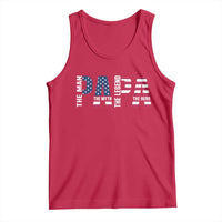Vintage American Flag Papa The Man The Myth The Legend Tank Top Fathers Day Gift