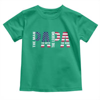 Vintage American Flag Papa The Man The Myth The Legend Toddler T Shirt Fathers Day Gift