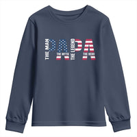 Vintage American Flag Papa The Man The Myth The Legend Youth Sweatshirt Fathers Day Gift