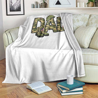 Proud Army Dad USA Flag Camo Throw Blanket Fathers Day Gift
