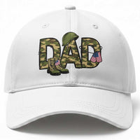 Proud Army Dad USA Flag Camo Baseball Cap Fathers Day Gift