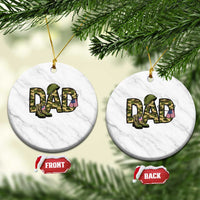 Proud Army Dad USA Flag Camo Ceramic Ornament Fathers Day Gift