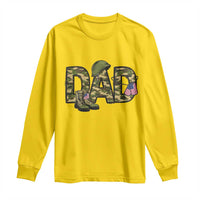 Proud Army Dad USA Flag Camo Long Sleeve Shirt Fathers Day Gift