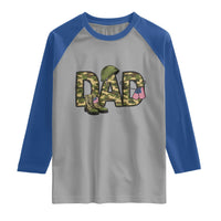 Proud Army Dad USA Flag Camo Raglan Shirt Fathers Day Gift