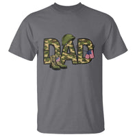 Proud Army Dad USA Flag Camo T Shirt Fathers Day Gift