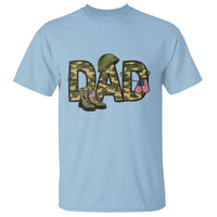 Proud Army Dad USA Flag Camo T Shirt Fathers Day Gift