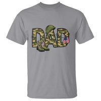 Proud Army Dad USA Flag Camo T Shirt Fathers Day Gift