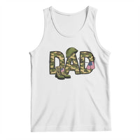 Proud Army Dad USA Flag Camo Tank Top Fathers Day Gift